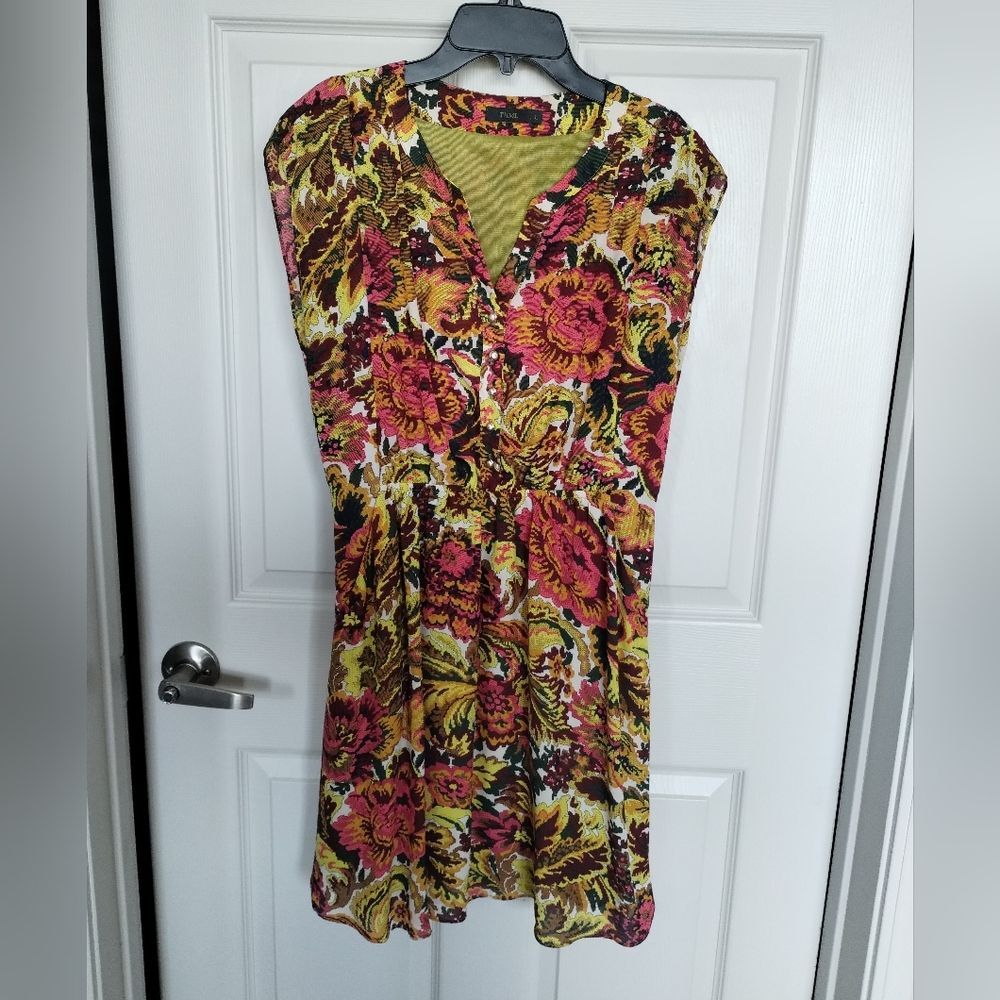 THML Gold V-Neck Dolman Sleeve Sundress NWOT Size L